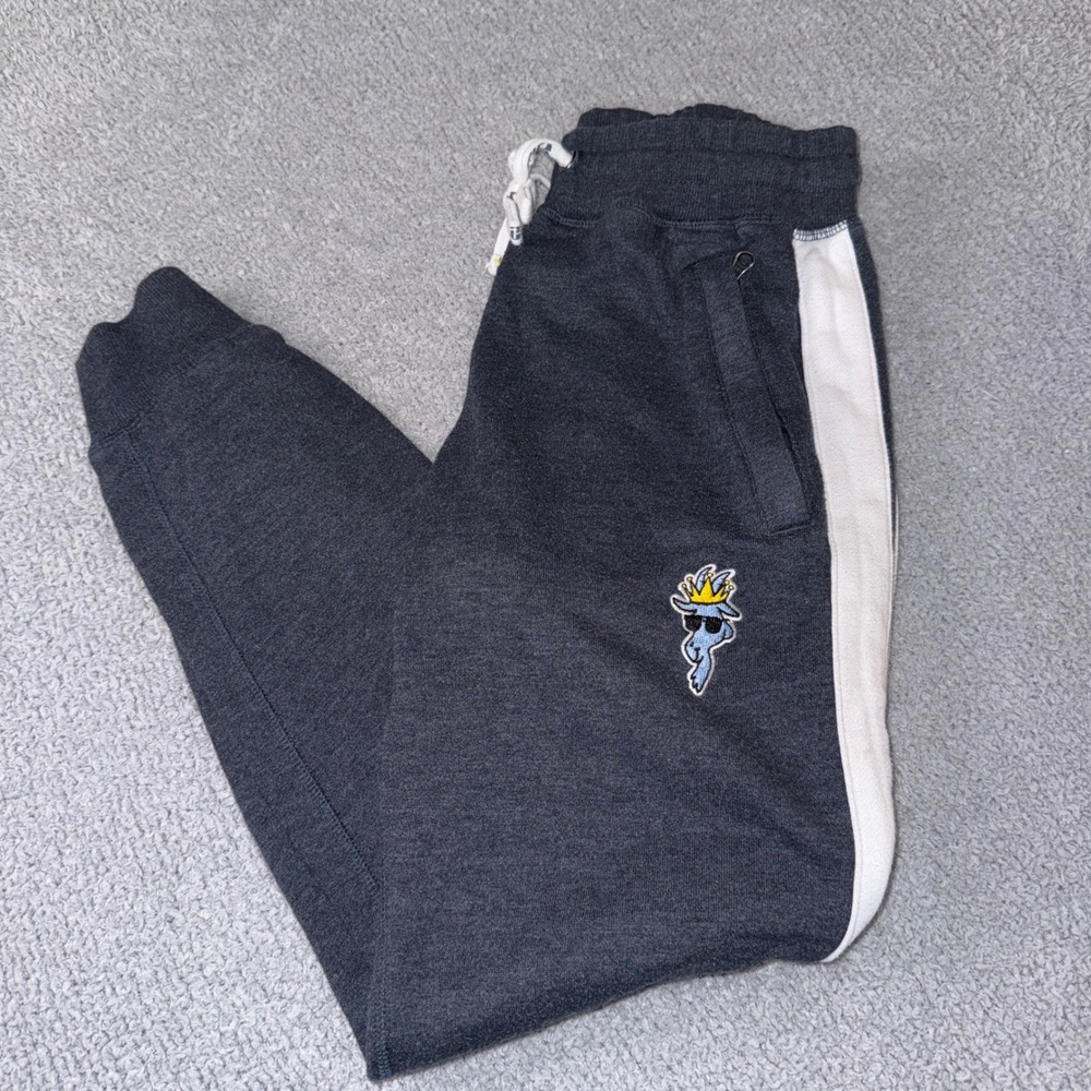 Men's Charcoal Gray Sweatpants with Side Stripe